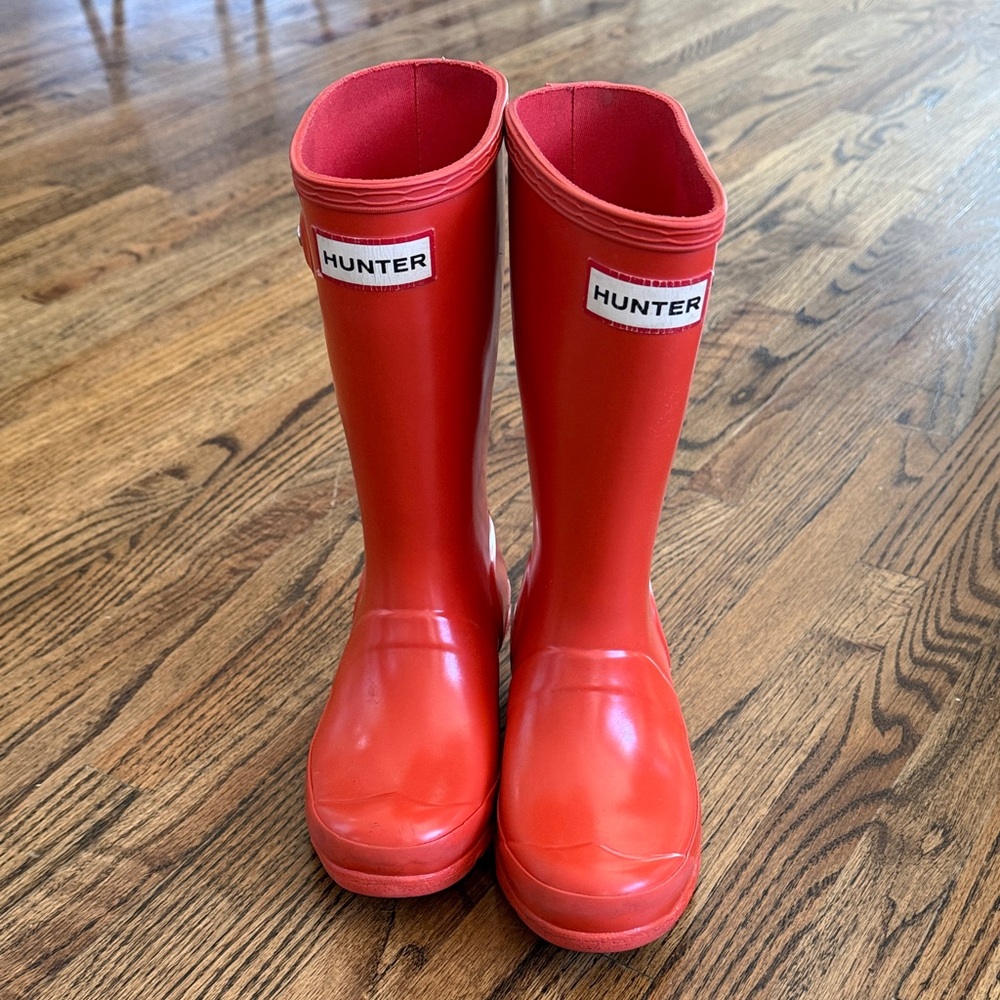 Hunter Kids Original Red Orange Rain Boots